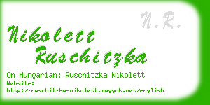 nikolett ruschitzka business card